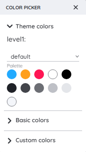 Example for detail panel picker with color value